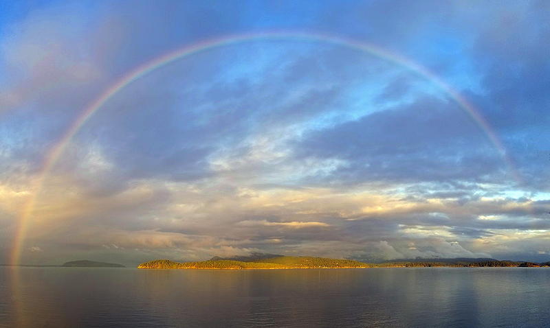 Rainbow over the San Juan Islands